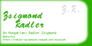 zsigmond radler business card
